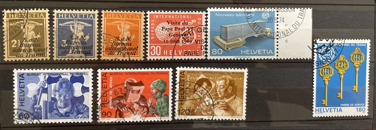 Alle Briefmarken: Restlot genfer Ämter BIT – Gebraucht aus Zug von gip41