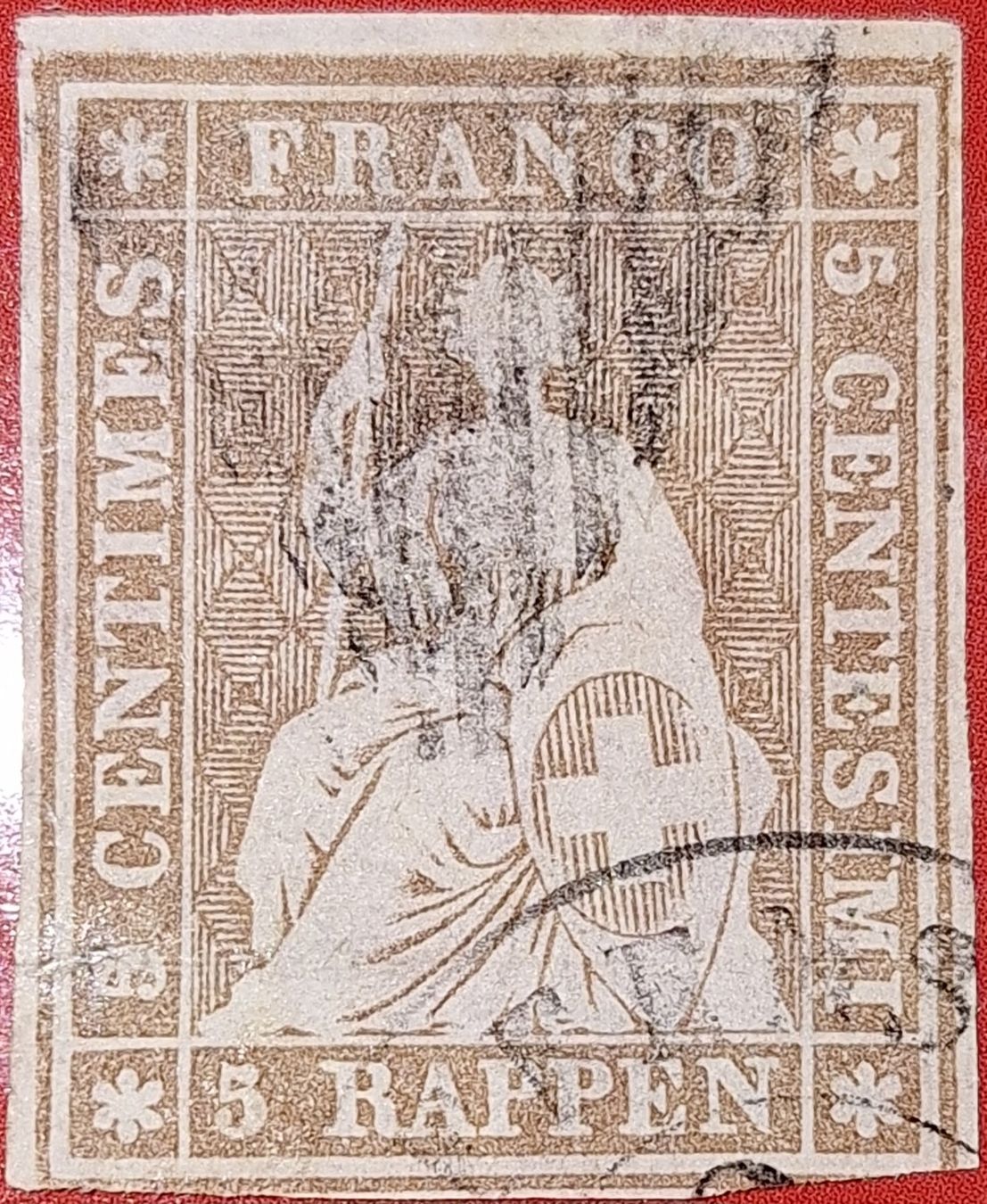 Tous les timbres: Strubel 22A3 mit Befund Kat. 200.- – D'occasion à Balgach par SIMEON27