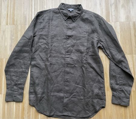 Naturaline 100% Leinen Hemd Gr. L Olive Neu
