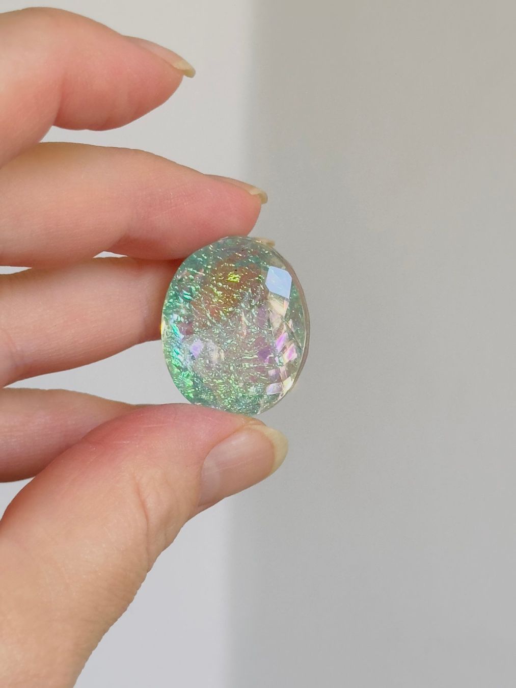 Edelsteine: Certified 58.05 Ct Lab. monarch fire opal doublet oval – Neu und originalverpackt aus Genève von AWWA 6