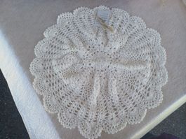 neu; Häkeldeckchen von Vivant weiss, Vintage, DM 40cm
