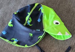 Kinder Badesonnenhut Dino Grösse 46/ 48 neuwertig UV Hut 