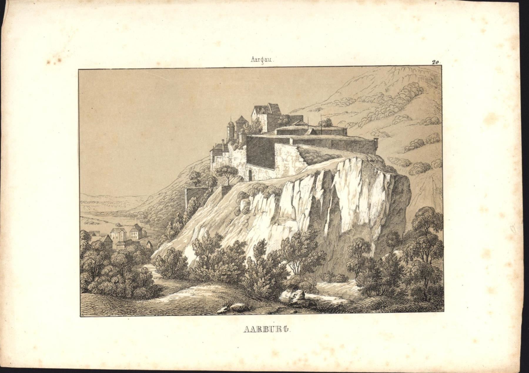 Incisioni: Aarburg von Wagner 1840 – Usato da Rafz venduto da Helvet32