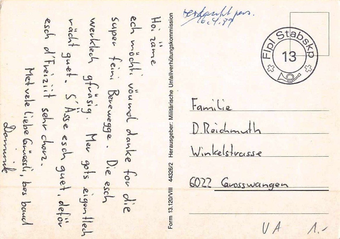 Cartoline postali: 5 MILITÄR-HUMOR-Ansichtskarten mit FELDPOST – Usato da Lufingen venduto da TopAnsichtskarten 3