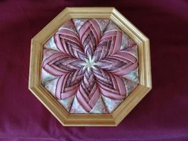 Patchwork Kreation STERN-Bild 21x21cm. Kunsthandarbeit