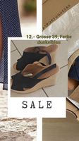 Navyfarbene Wedges Sandalette in Gr. 39