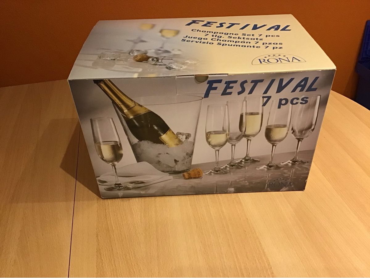 Bicchieri: Champagner set 7 Teilig  Rona – Nuovo e nell'imballaggio originale da Trimbach venduto da Mery70 1
