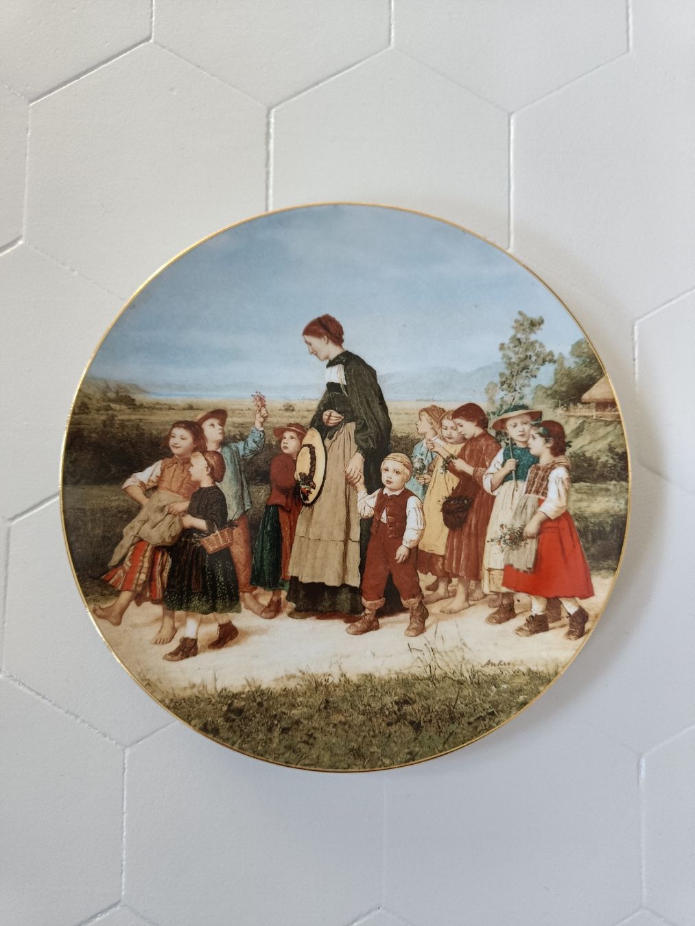 Piatti: 7 Langenthal Wandteller Albert Anker – Usato da Bözberg venduto da pasqualle01 2