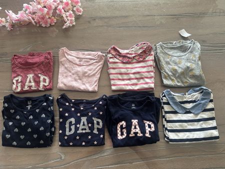 GAP - 8 Langarmshirts Mädchen Grösse 98 + 104🌀☀️
