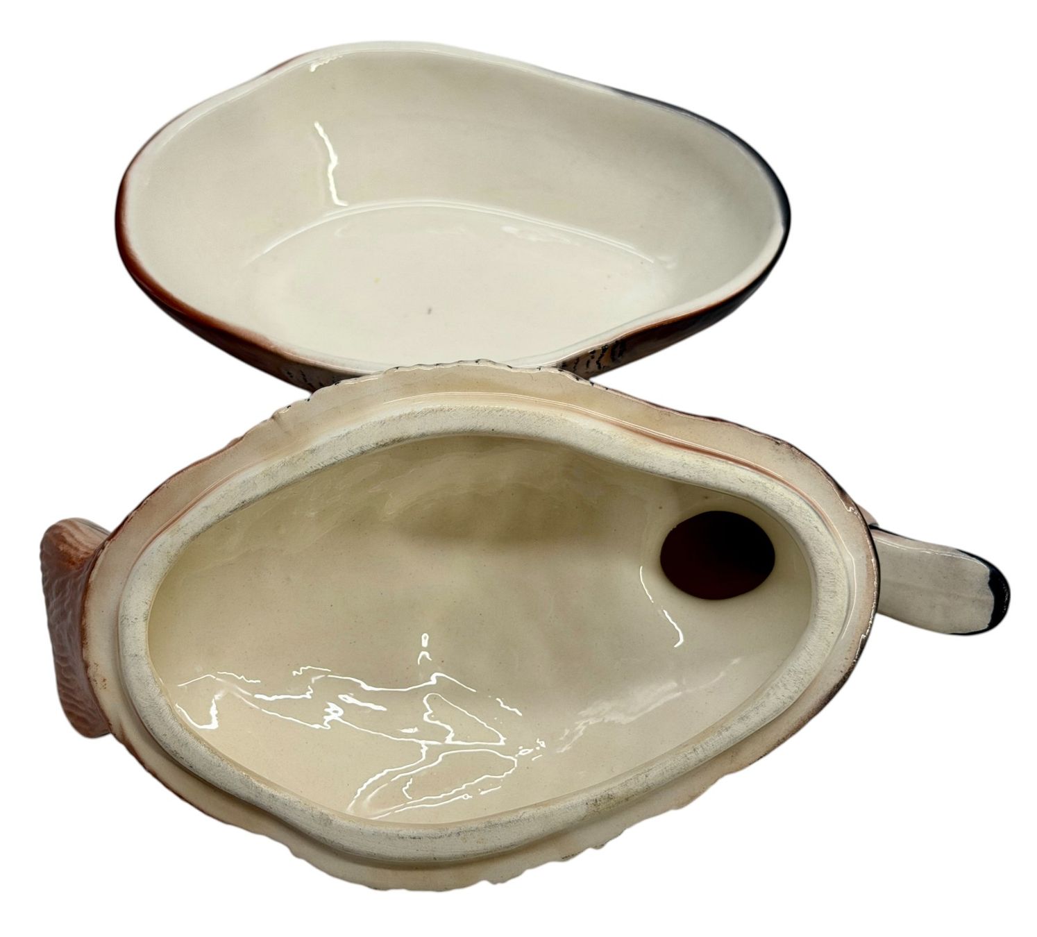 Ciotole: Michel Caugant, terrine canard en faience, signée – Usato da Morges venduto da magicle 9