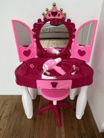 Kinderschminktisch mit Spiegel und Hocker pink guter Zustand