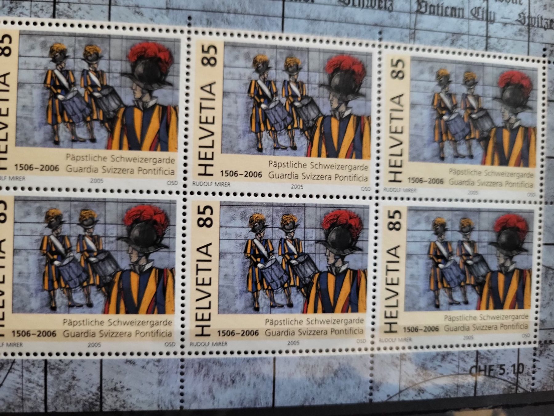 Tutti i francobolli: Päpstliche Schweizergarde 6er Briefmarkenblock – Nuovo (secondo la descrizione) da Rümlang venduto da Turrin 1