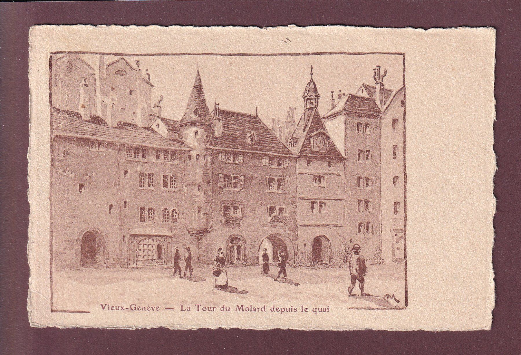 Cartoline postali: GENEVE - Tour du Molard // pli d'angle // – Usato da Pully venduto da nicecards