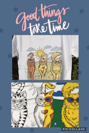 Coole Magic Shirt‘s mit Katzenmotiv, Grösse S