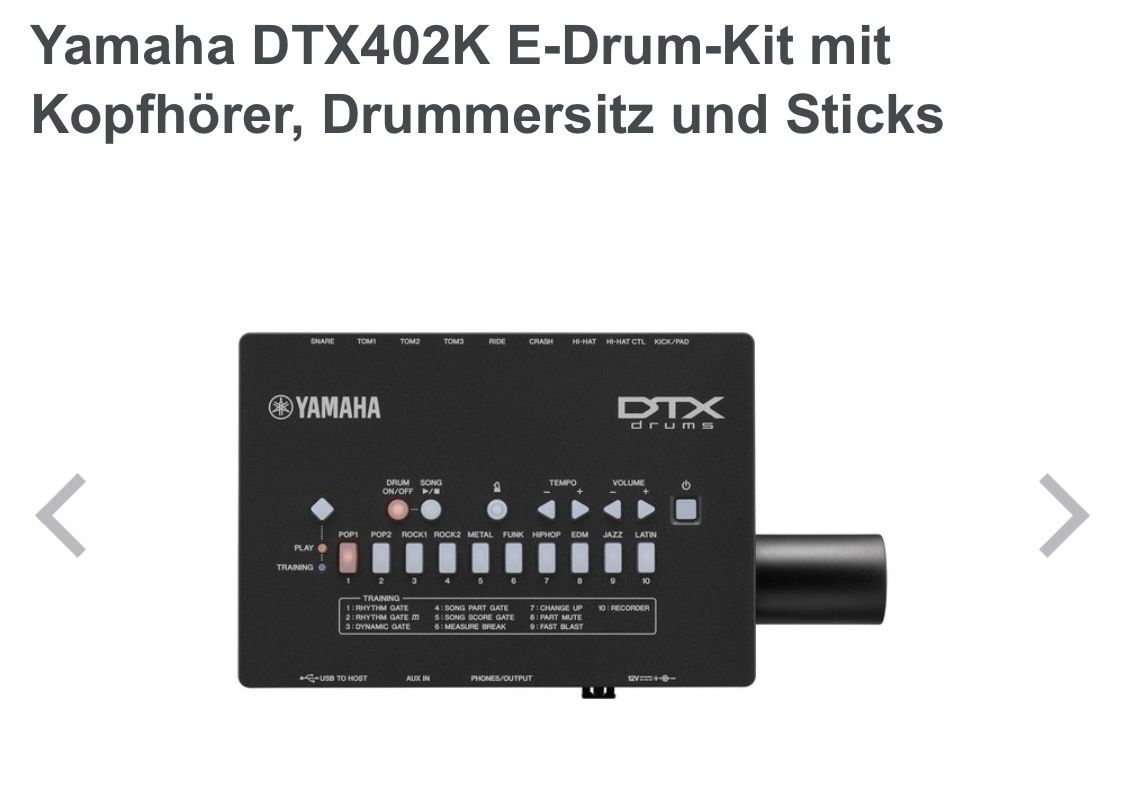 Yamaha Strumenti musicali: E-Drum Kit Yamaha  – Usato da Männedorf venduto da Dirk2719 1