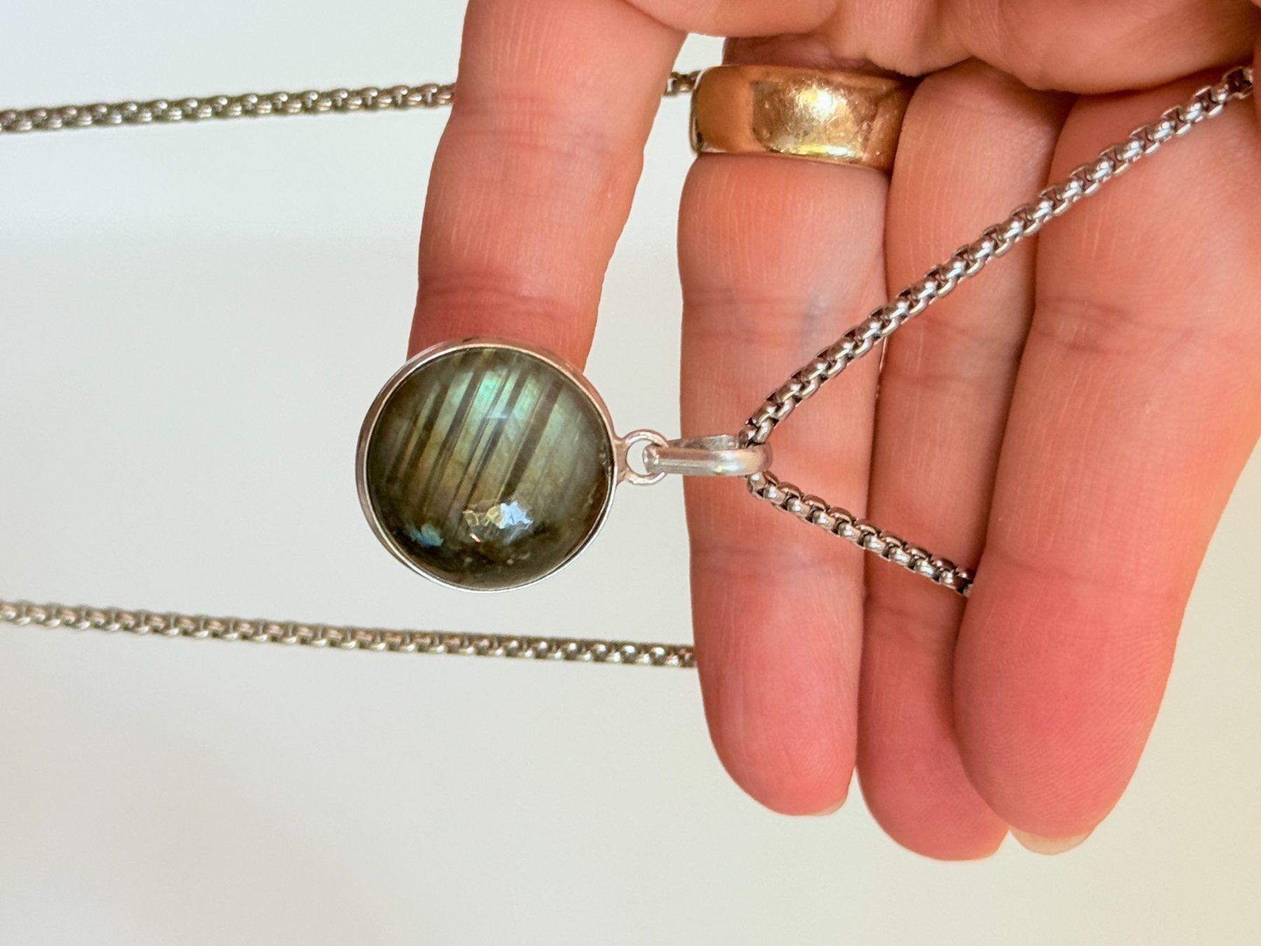 Catenine: Collier labradorite, élégant et tendance ✨ – Nuovo e nell'imballaggio originale da Genève venduto da AWWA 6