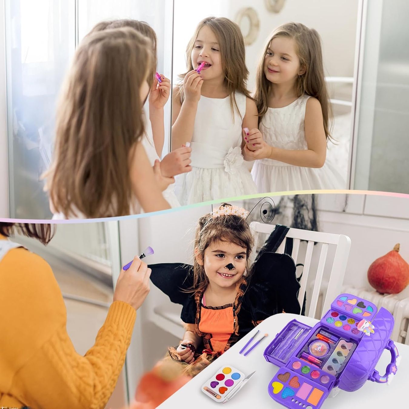 Make-up: 80PCS Waschbar Schminke Kinder Schminkset Mädchen – Nuovo (secondo la descrizione) da Thun venduto da nuonuo 1
