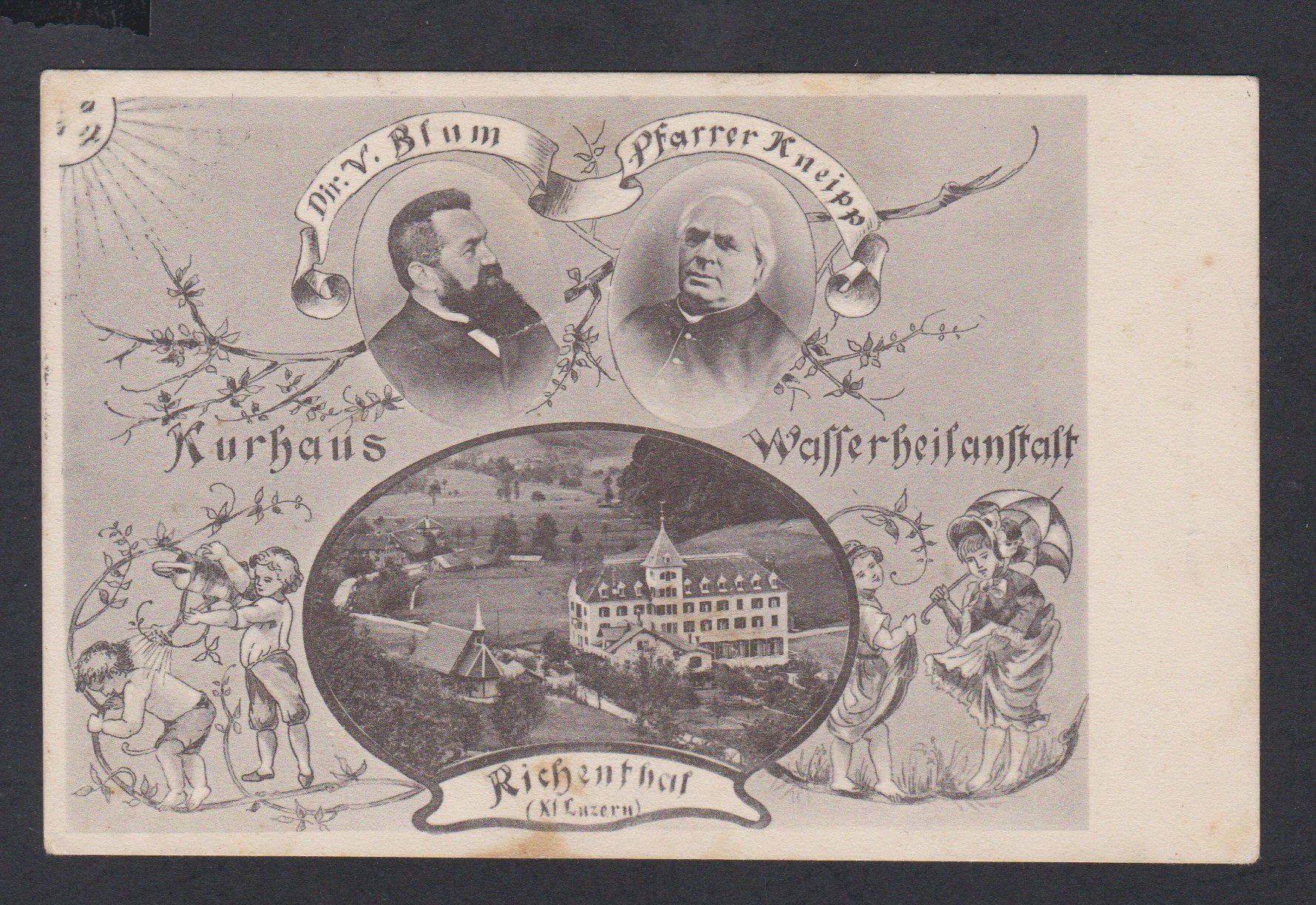 Cartoline postali: Richenthal  LU   :   alte Ansichtskarte von 1909 – Usato da Vitznau venduto da Ropaku