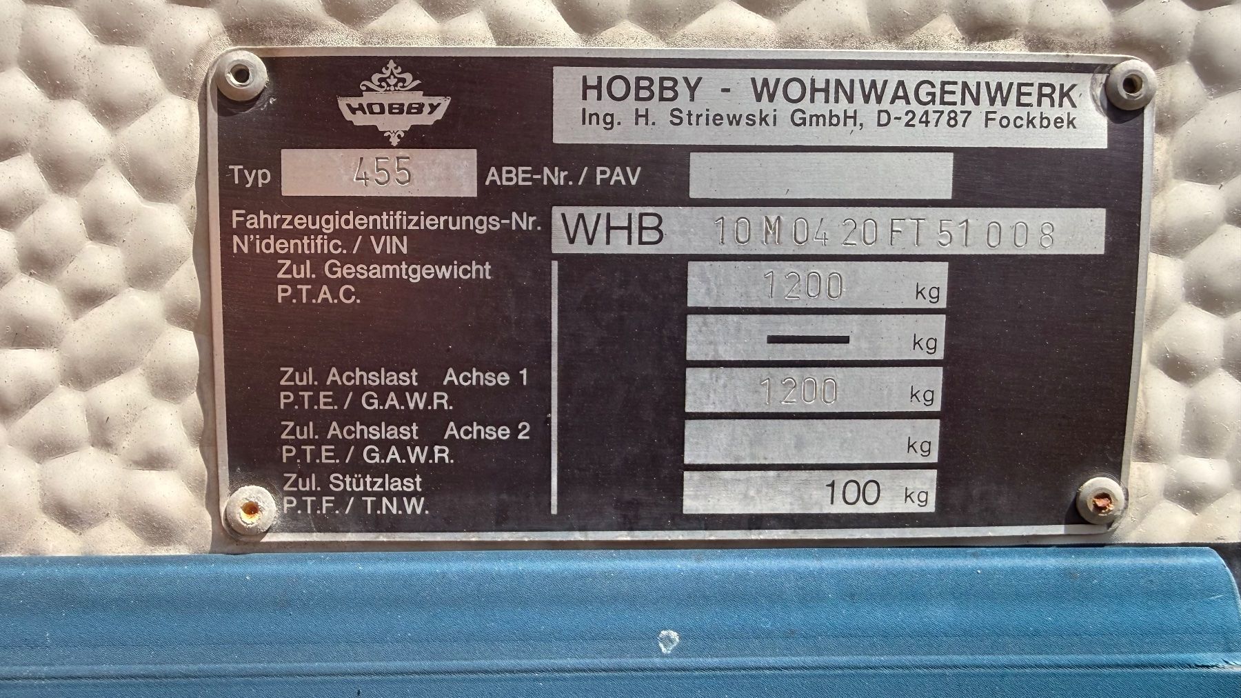 Rimorchi: Hobby Wohnwagen weiss, Defekt – Difettoso da Kölliken venduto da elgringosuizo 5
