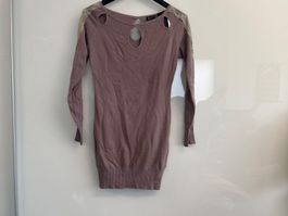 Pullover Lang Figurbetont mit Spitze 1 Size Neu