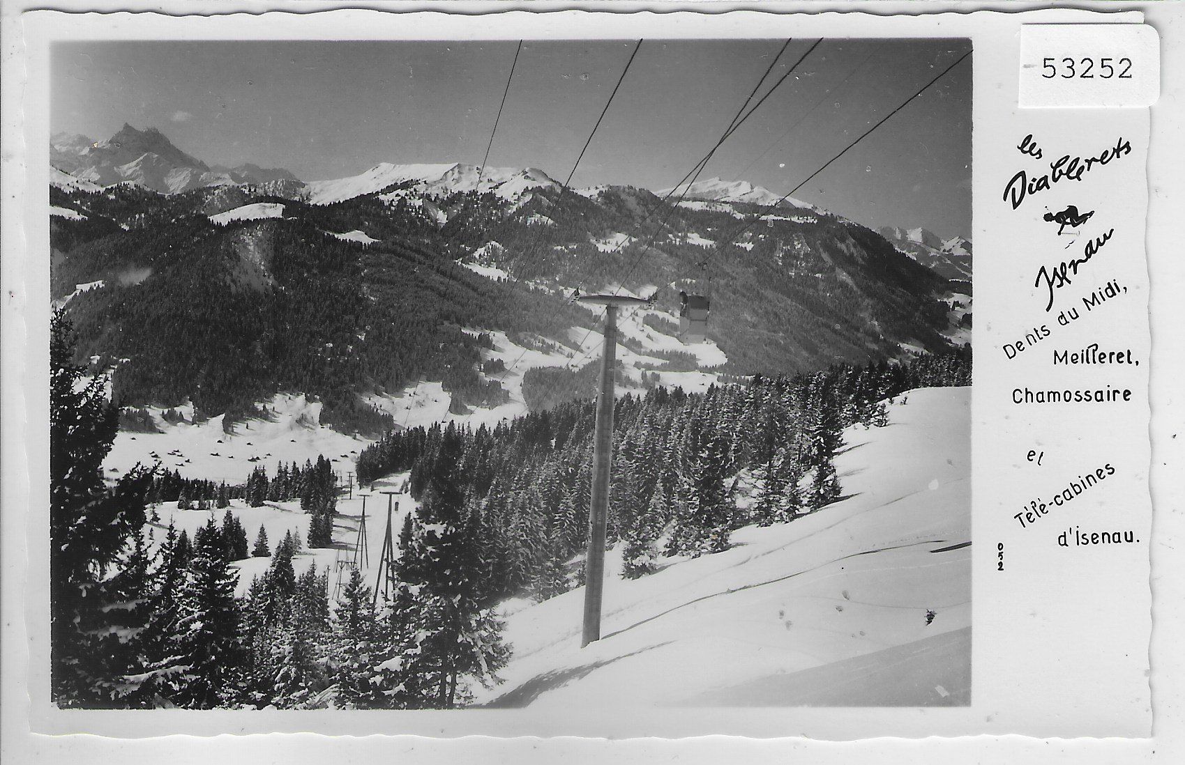 Cartes postales: Les Diablerets-Iseran - Tele-cabines en hiver – D'occasion à Ettingen par Kartenplanet