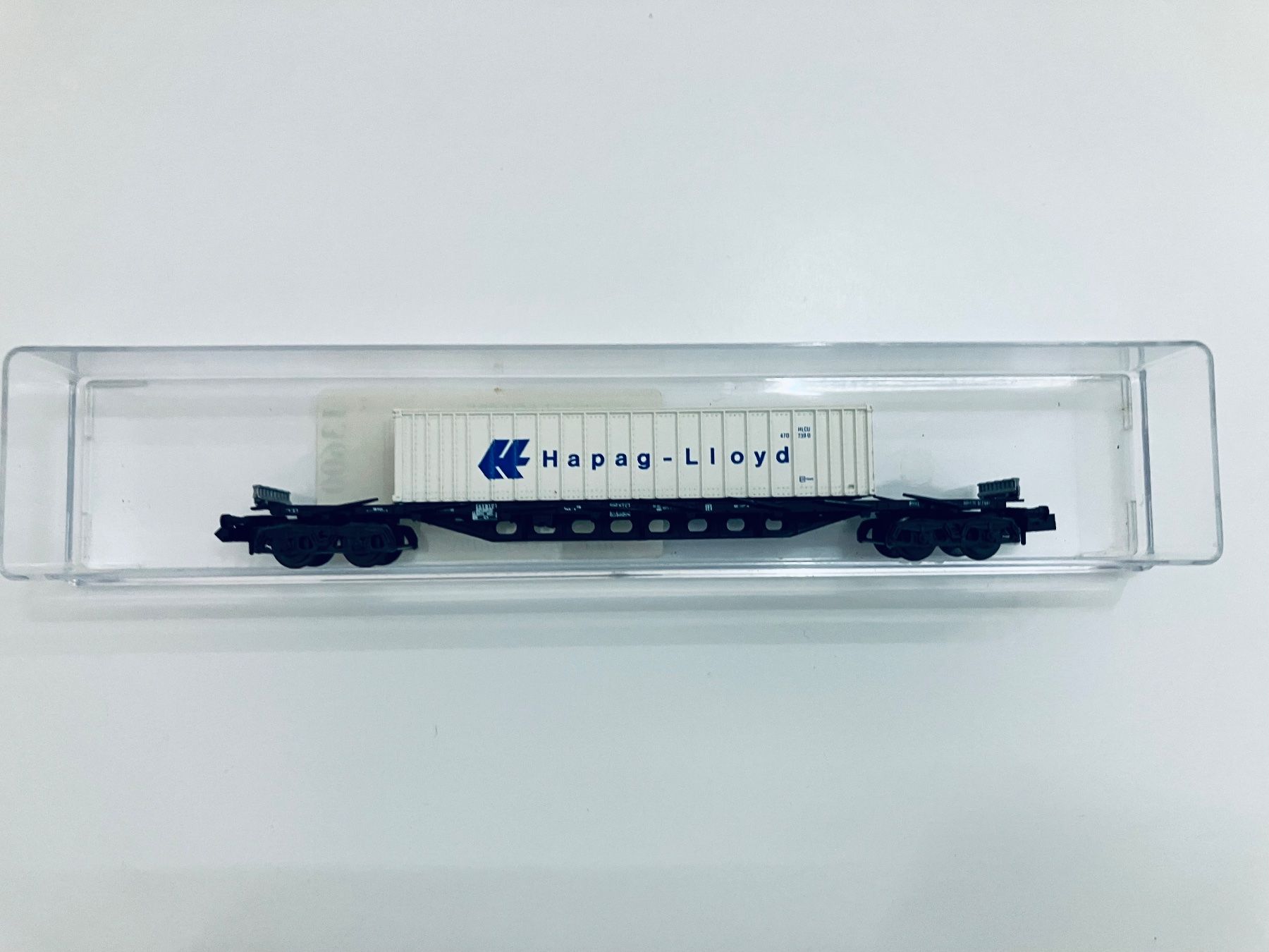 Roco Modellini di ferrovie: ROCO HAPAG LlOYD Runggenwagen SPUR N – Usato da Oberbuchsiten venduto da Orsetto24 1