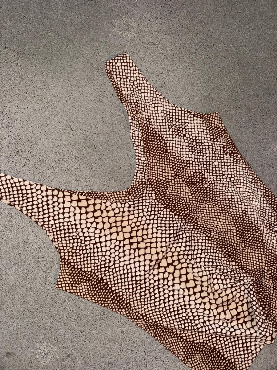Top: vintage brown snakeskin top – Usato da Oberhofen Thun'see venduto da 61archive 2