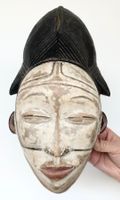 seltene ausdrucksstarke alte PUNU Tsengi Maske Gabun H 32 cm