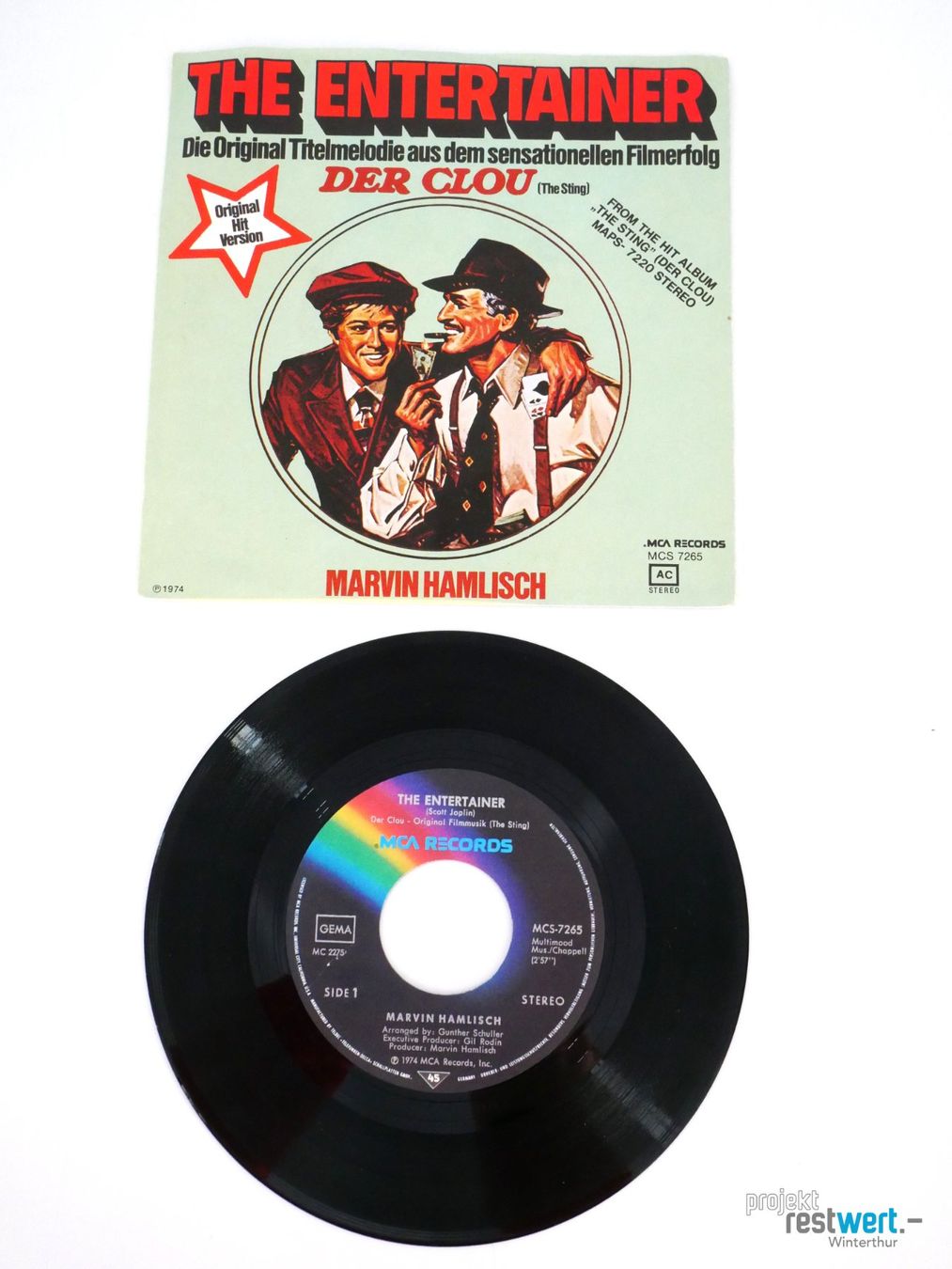 Vinyles: MARVIN HAMLISCH - The Entertainer, Single Platte – D'occasion à Winterthur par Restwert_Winterthur