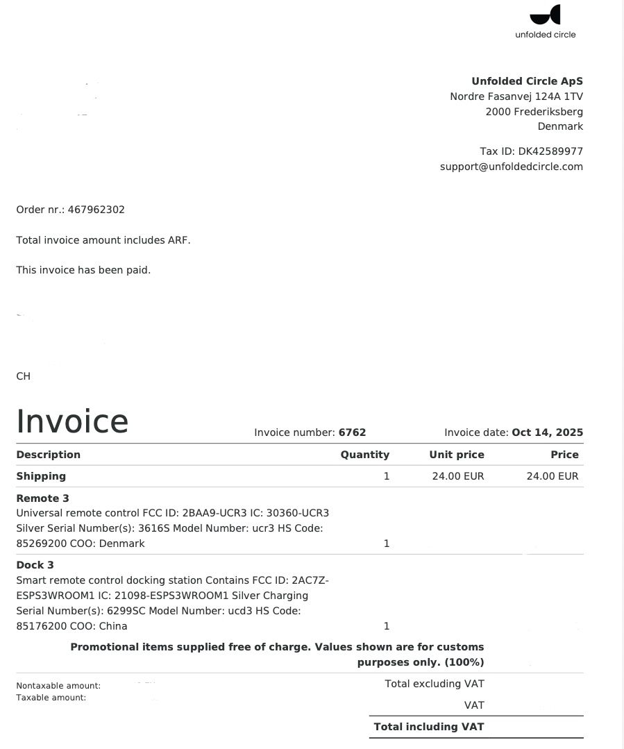 Telecomandi: Unfolded Circle Remote 3 – Nuovo (secondo la descrizione) da Basel venduto da mandalay71 4