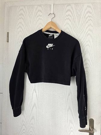 Nike Air Cropped Sweatshirt Damen XS schwarz neuwertig