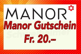 20 Franken Rabatt bei Manor / Gutschein