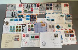 Ballonpost Lot mit 18 Schweizer Ballonpost Briefen