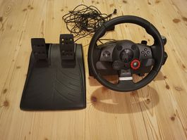 Lenkrad Logitech Driving Force GT mit Pedalen schwarz