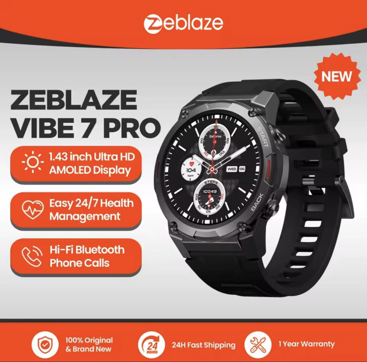 Smartwatch: Zeblaze Vibe 7 Pro Smartwatch – Usato da Gland venduto da Lucie1201 5
