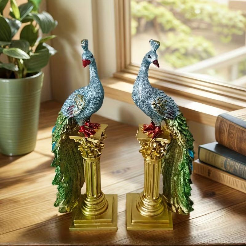 Statuette: 2 Pfau Deko Figur 🦚 exklusiv – Nuovo e nell'imballaggio originale da Bern venduto da Miraitrading 2