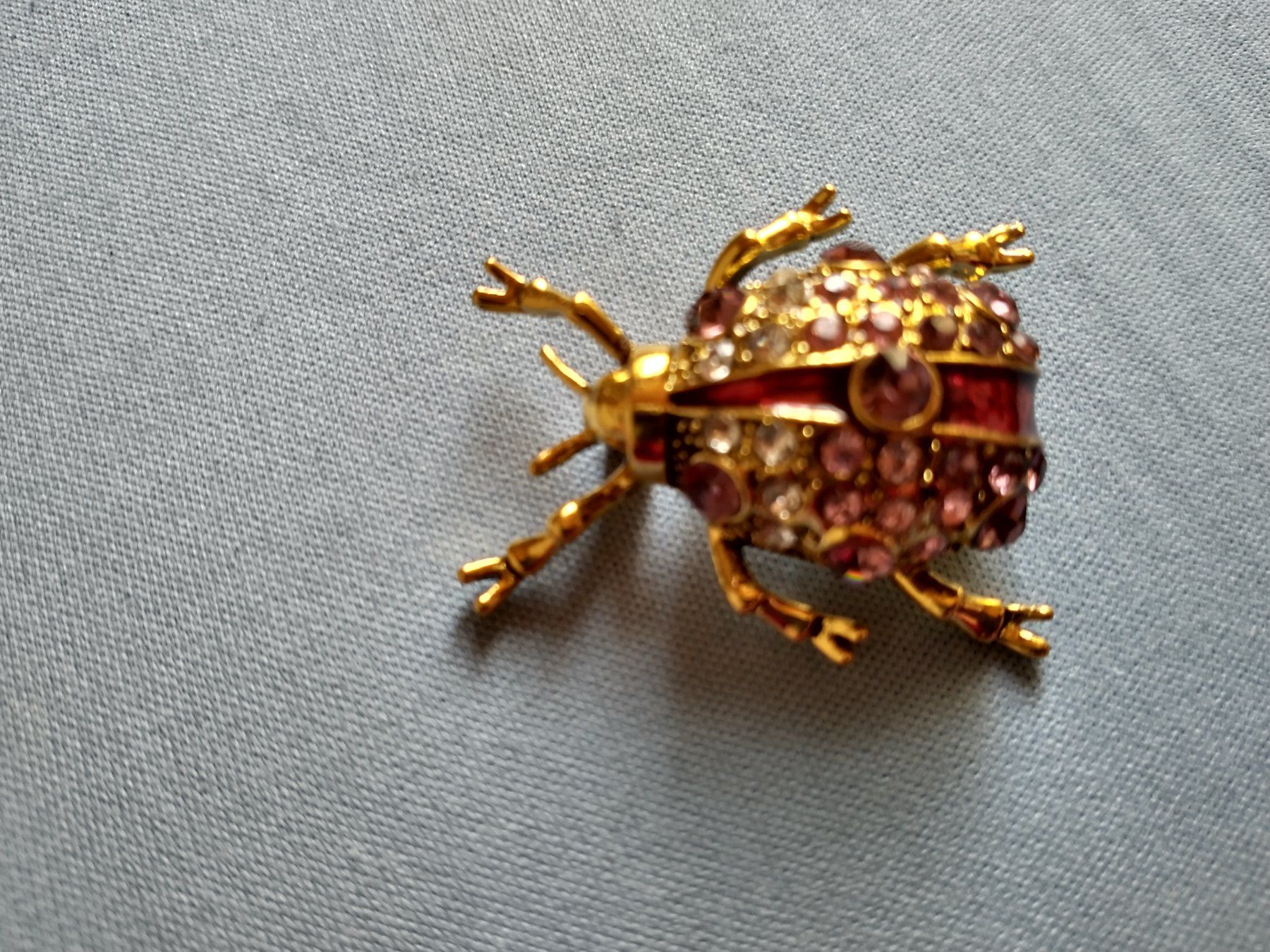 Spille & Fermagli: Brosche Käfer goldfarben mit rosa Steinen – Nuovo (secondo la descrizione) da Löhningen venduto da Chimae67 2
