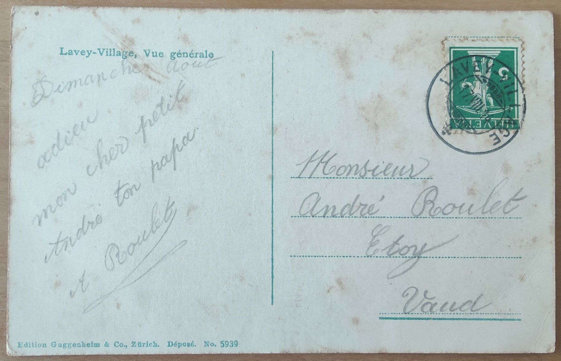 Cartoline postali: Lavey Village um 1910 – Usato da St. Erhard venduto da Chaeferli6 1