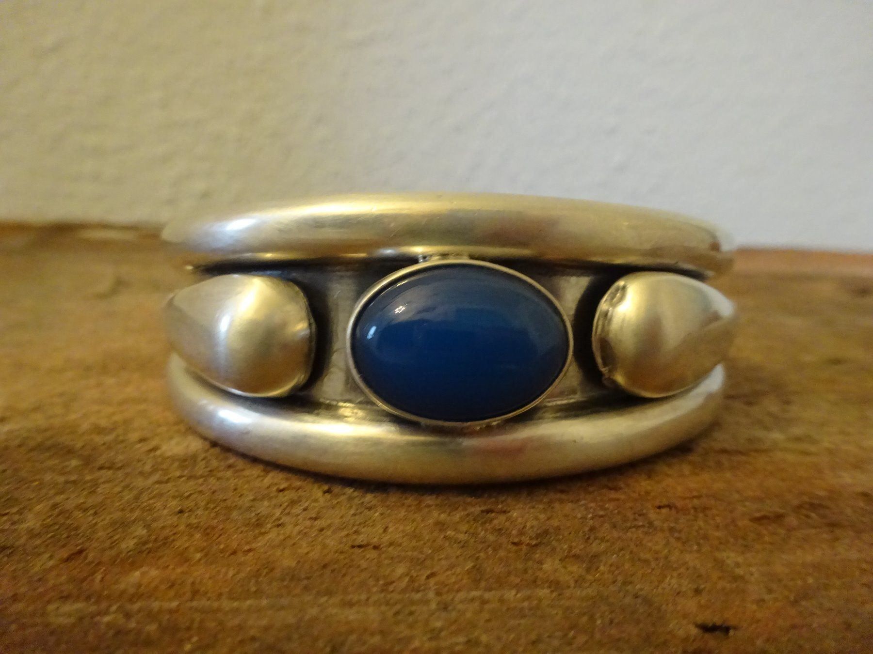 Bracciali & Braccialetti: Armreif blauer Achat / 925 Silber – Usato da Esslingen venduto da FetteSchnecke