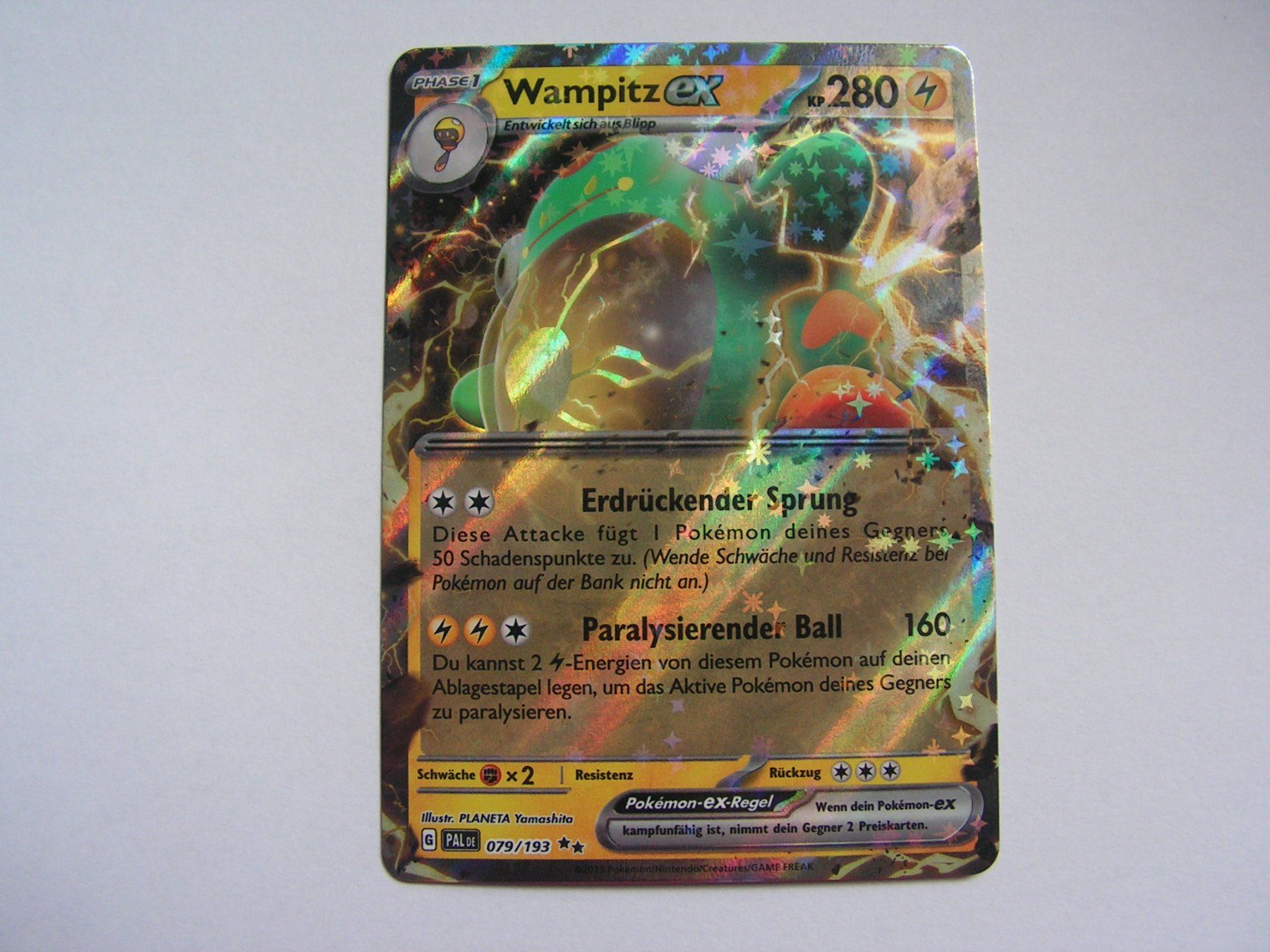 Pokémon Sammelbilder & Trading cards: Wampitz EX 079/193 Entwicklungen in Paldea – Neu (gemäss Beschreibung) aus Aesch BL von Hansboeni