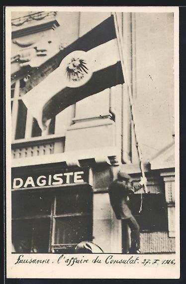 Cartoline postali: Lausanne, Schweizer Studenten-Protest zu – Usato da Berlin venduto da bartko-reher