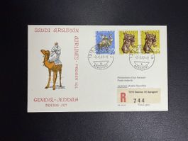 Saudi Arabian Airline Erstflugbrief Genf - Jeddah 1967