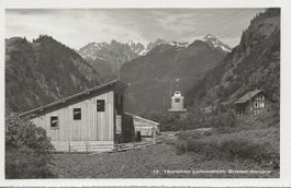 Bristen UR Oldtimer Seilbahn Talstation Golzernalp ca. 1955