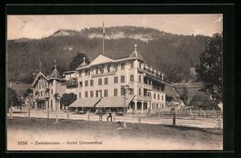 AK Zweisimmen, Hotel Simmenthal, 1911