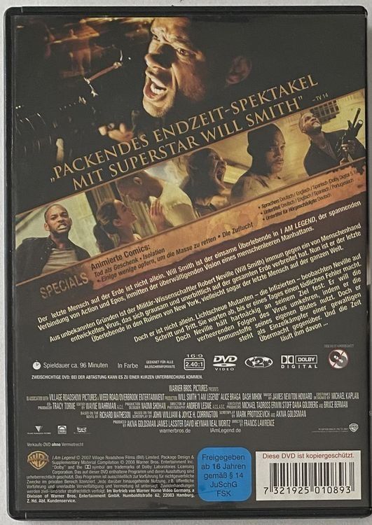 Alle DVDs: I Am Legend – Gebraucht aus Flums von Asquillo 1