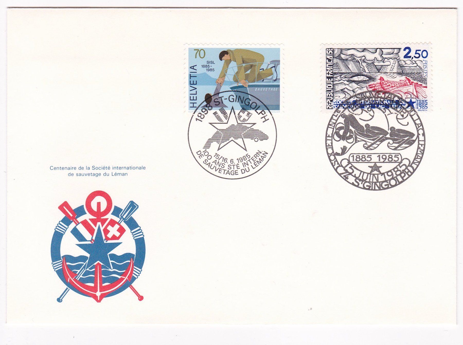 Alle Briefmarken: 1985 Gemeinschaftsausgabe FDC CH/FR, Kat. 50.- – Gebraucht aus Richterswil von Dyaris2025