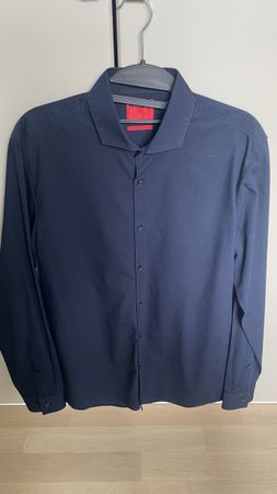 HUGO Boss Hemd Gr. 38/15 Dunkelblau - Top Zustand