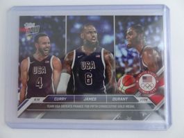 topps now Paris 2024 Team NBA Gold Medal Lebron Curry Durant