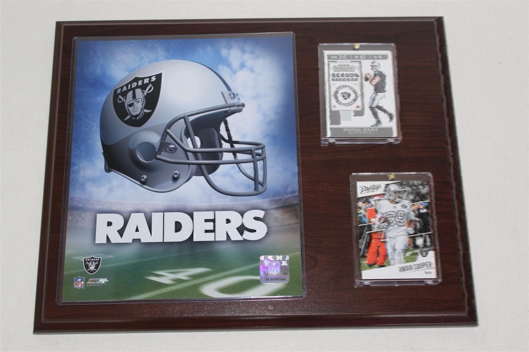 NFL Carte collezionabili: NFL Raiders Helm Logo Sport Plakette – Nuovo e nell'imballaggio originale da Reinach BL venduto da RetroGamesSportsMore