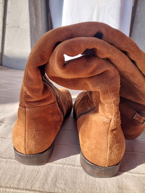 Bottes Hautes Cole Haan Nanette En Daim Marron Foncé - Taille 10 US - Excellent état Occasion